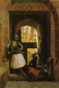 Arnauts of Cairo at the Gate of Bab-el-Nasr Jean Leon Gerome